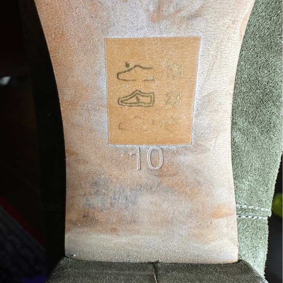 Madewell The Walker Chelsea Suede Size 10 Olive Army Green - Picture 6 of 8